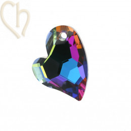 Pendentif Cœur 'Devoted 2 You' Charl'stone Crystal 13x17mm Volcano - Composants Bijoux DIY