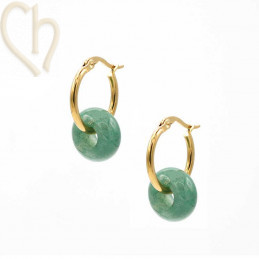 DIY Earrings Gold Plated with natural stones - Boutique Charlotte
