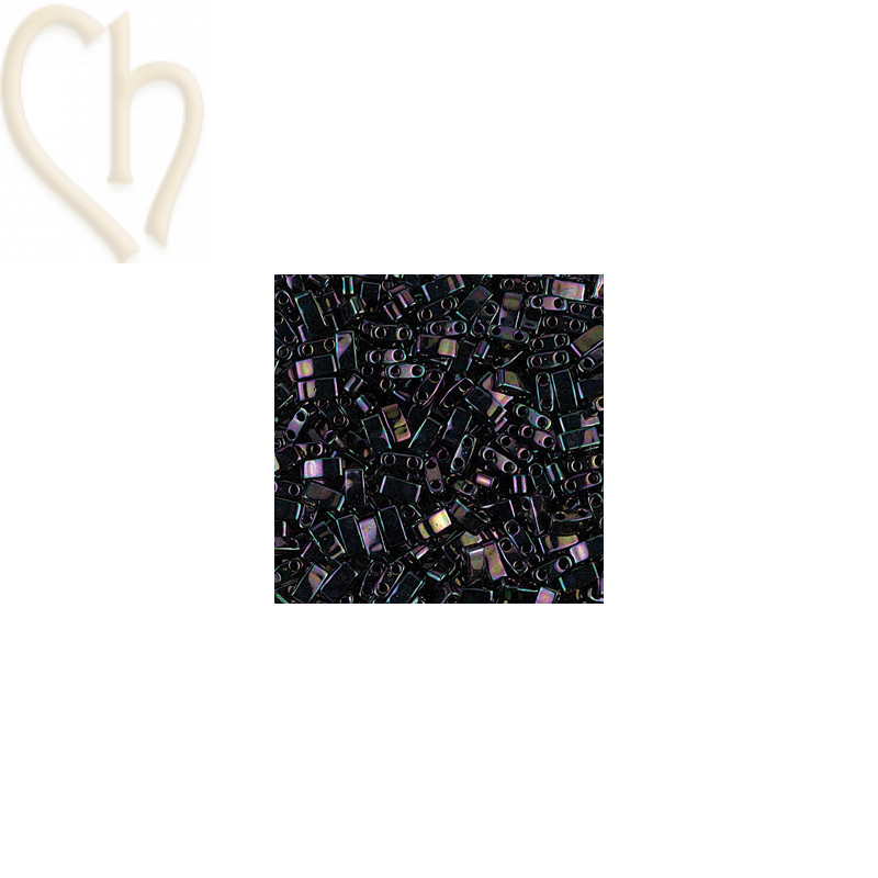 Half Tila Miyuki 5*2mm Metallic Dark Plum Iris 0454