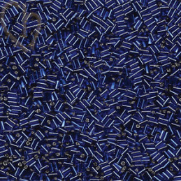 Perles Miyuki Bugle 3mm Silverlined Dark Sapphire – Perles en Verre Japonaises chez Boutique Charlotte