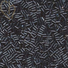 Perles Miyuki Bugle 3mm Gunmetal – Perles en Verre Japonaises chez Boutique Charlotte