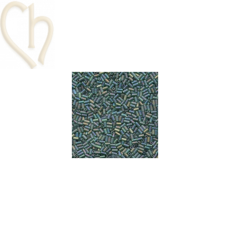 Perles Miyuki Bugle 3mm Matte Emerald – Perles en Verre Japonaises chez Boutique Charlotte