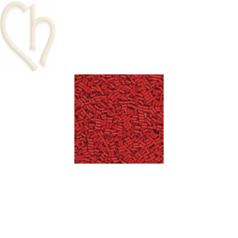 Perles Miyuki Bugle 3mm Opaque Red – Perles en Verre Japonaises chez Boutique Charlotte