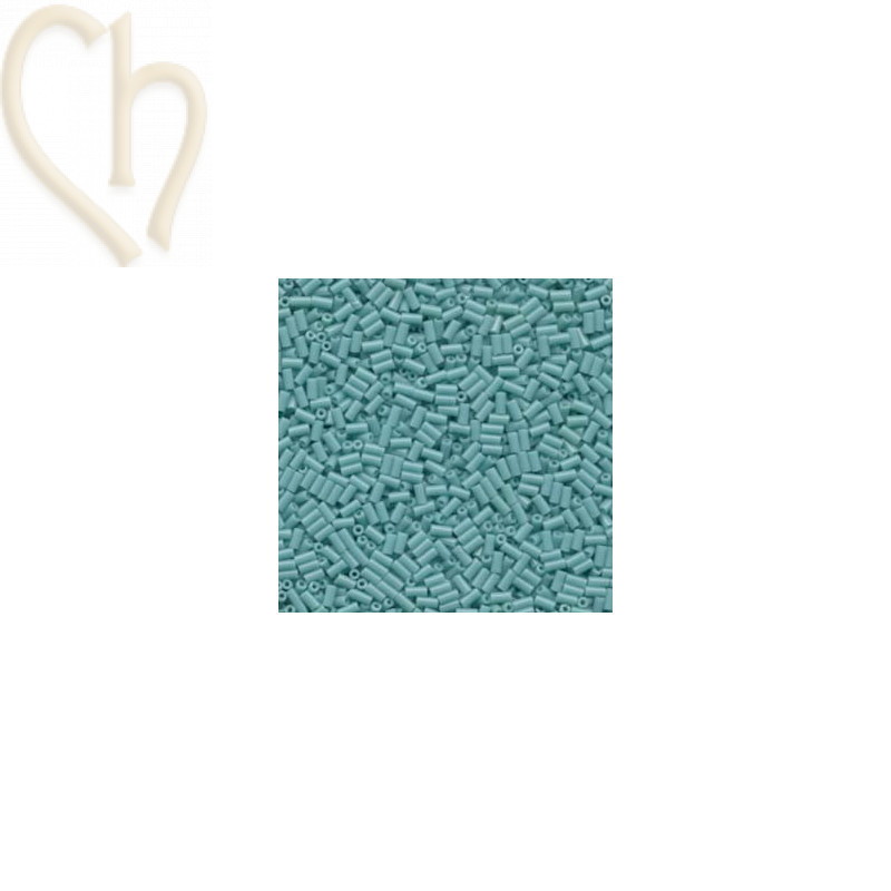Perles Miyuki Bugle 3mm Opaque Turquoise – Perles en Verre Japonaises chez Boutique Charlotte
