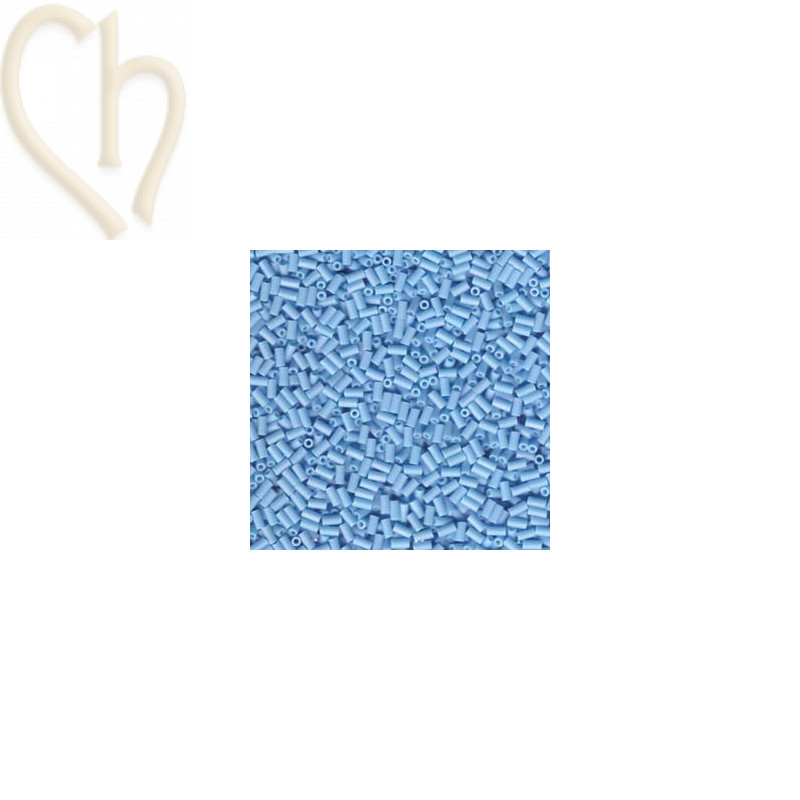 Perles Miyuki Bugle 3mm Opaque Turquoise Blue – Perles en Verre Japonaises chez Boutique Charlotte