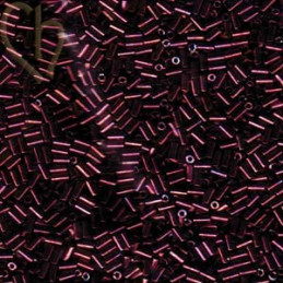 Perles Miyuki Bugle 3mm Metallic Dark Raspberry – Perles en Verre Japonaises chez Boutique Charlotte