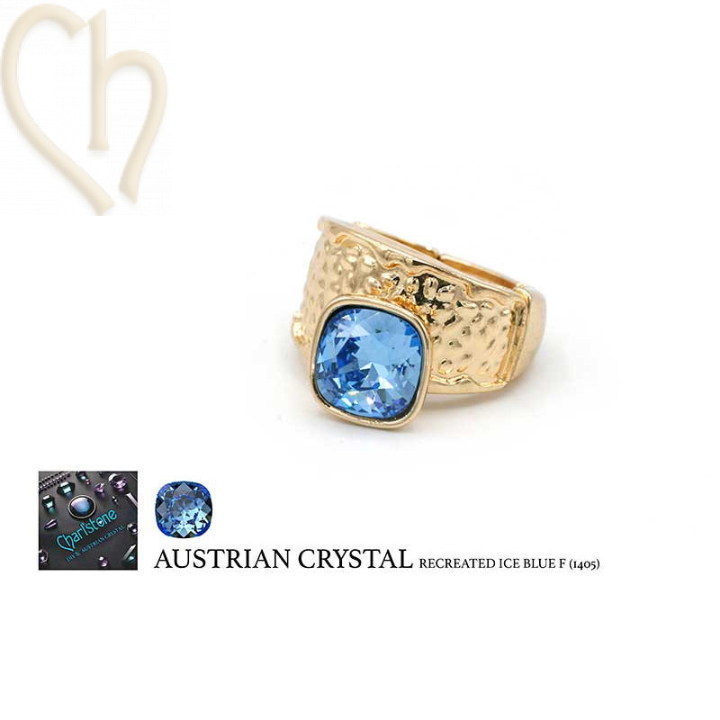 DIY Ring Gold Plated met Oostenrijks Kristal - Boutique Charlotte