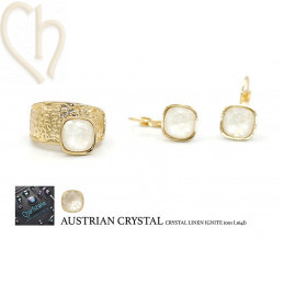 DIY Bague et Boucles d'Oreilles Plaqué Or avec Cristal Autriche - Boutique Charlotte