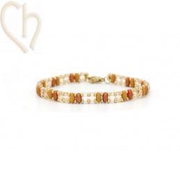 DIY Kit: Armbandje ByElle met SuperDuo Kralen – Clarit Orange Shine