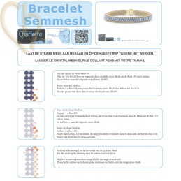 Schema du bracelet Semmesh avec Miyuki et Crystal Mesh