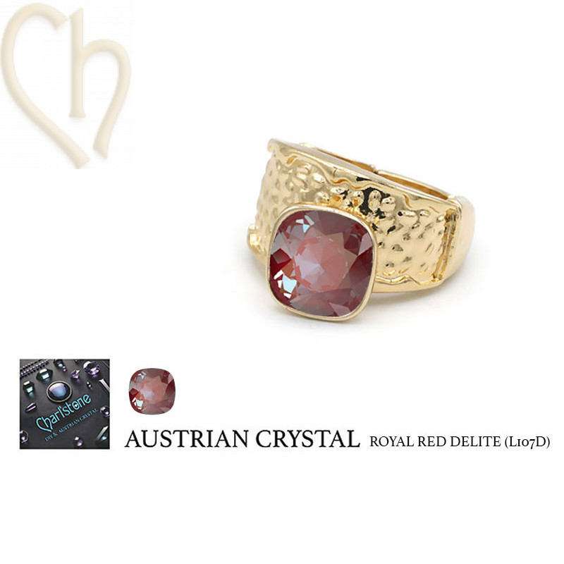 DIY Ring Gold Plated met Oostenrijks Kristal - Boutique Charlotte