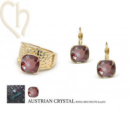 DIY Bague et Boucles d'Oreilles Plaqué Or avec Cristal Autriche - Boutique Charlotte