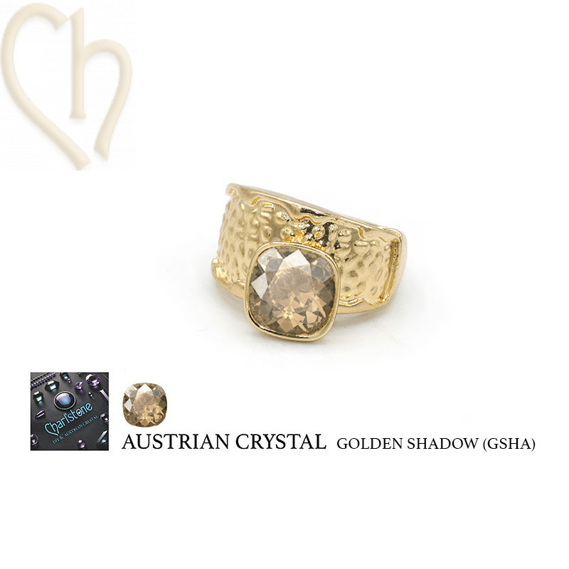 DIY Ring Gold Plated with Austrian Cristal - Boutique Charlotte