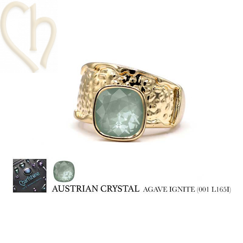 DIY Ring Gold Plated met Oostenrijks Kristal - Boutique Charlotte