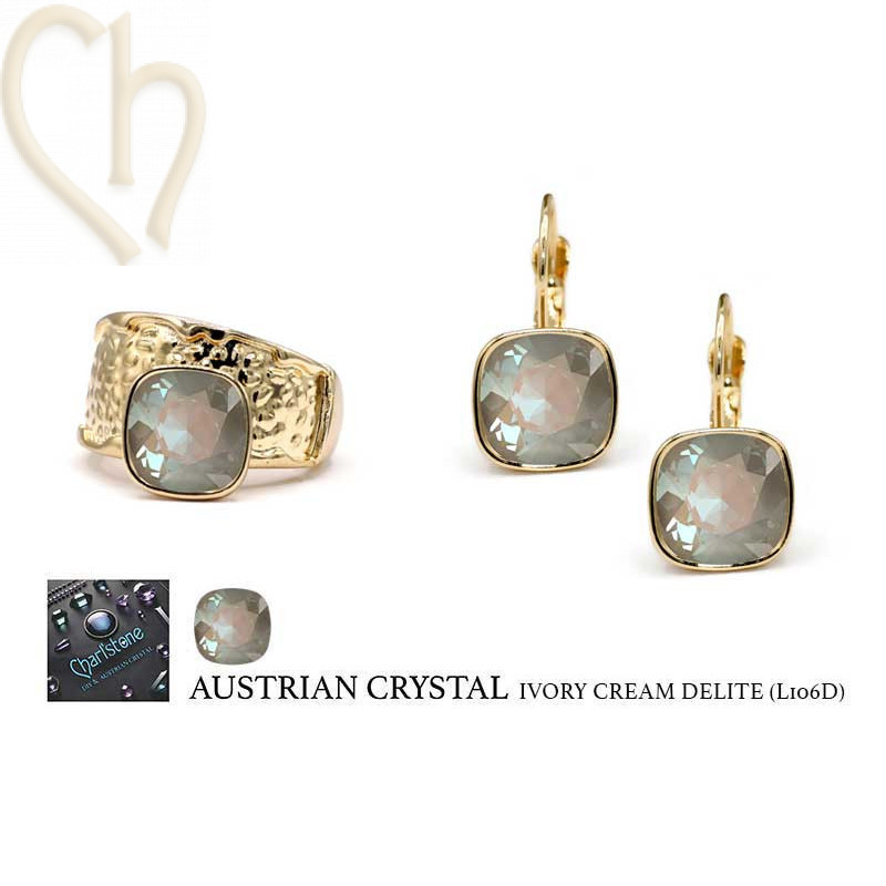 DIY Bague et Boucles d'Oreilles Plaqué Or avec Cristal Autriche - Boutique Charlotte