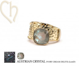 DIY Ring en Oorbellen Gold Plated met Oostenrijks Kristal - Boutique Charlotte