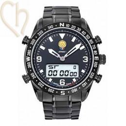 Men's Watch Patrouille de France Athos 1 - Black Steel | Boutique Charlotte