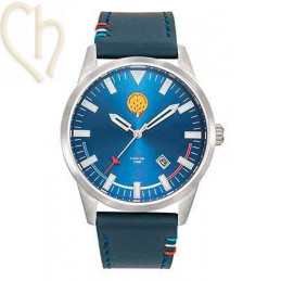 Men's Watch Patrouille de France Airshow – Steel & Bleu Leather | Boutique Charlotte