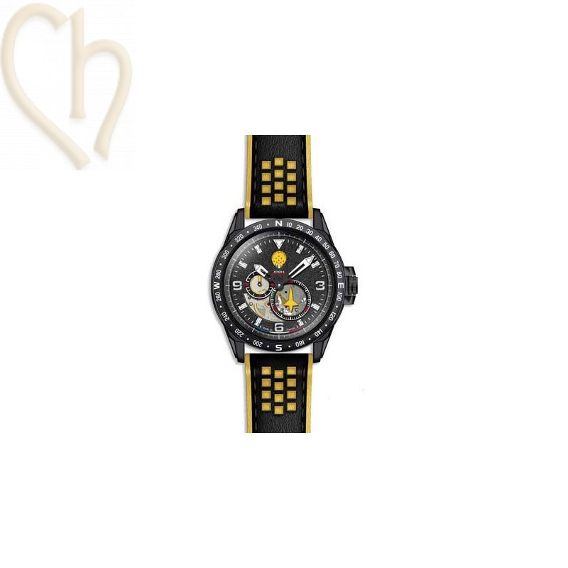 Montre Homme Patrouille de France Athos 6 – Noir & Jaune | Boutique Charlotte