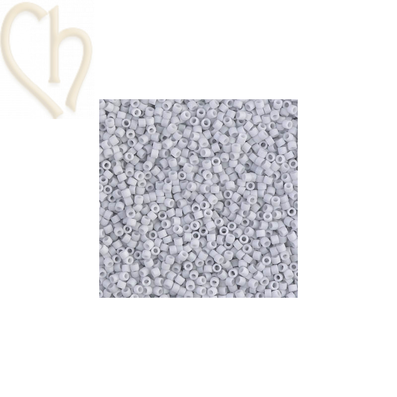 Miyuki Delica 11/0 Beads Matte Pale blue Grey - DB0357 | Boutique Charlotte