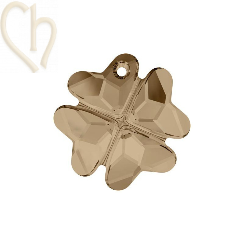 Swarovski Clover Pendant 23mm Golden Shadow