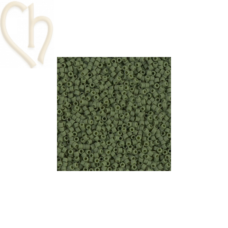 Miyuki Delica 11/0 Beads Opaque Matte Avocado - DB1585 | Boutique Charlotte