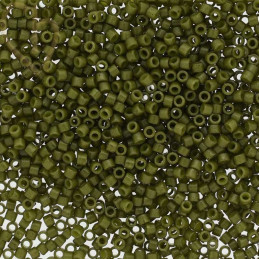 Miyuki Delica 11/0 Beads Duracoat Opaque Moss Green - DB2357 | Boutique Charlotte