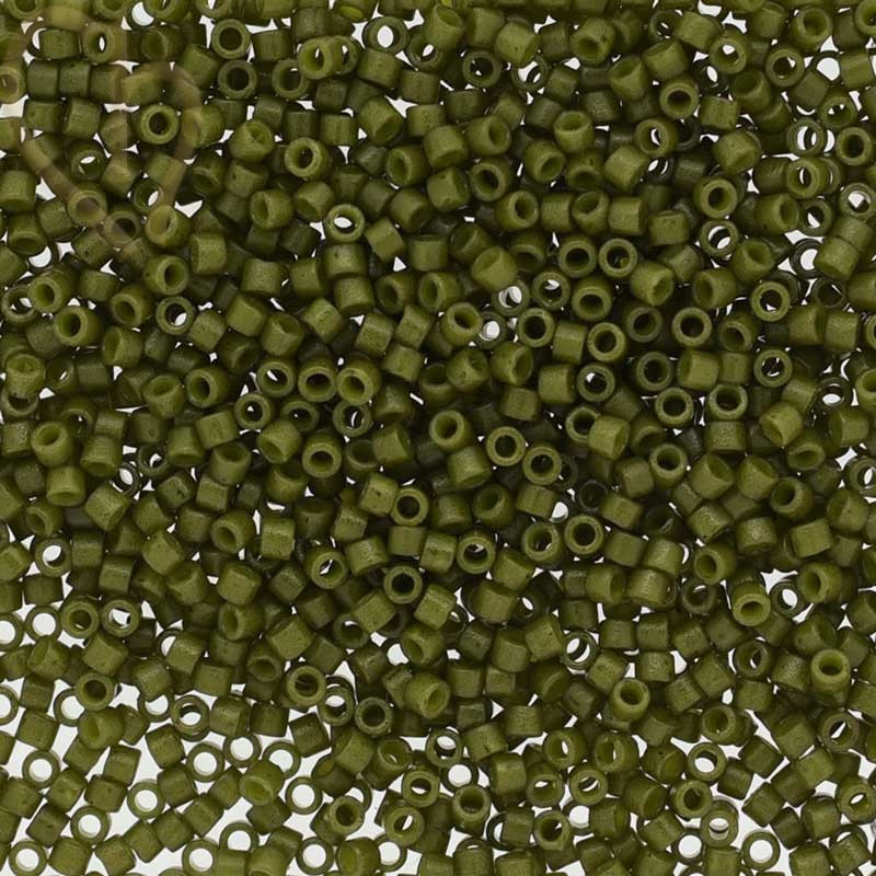 Miyuki Delica 11/0 Perles Duracoat Opaque Moss Green - DB2357 | Boutique Charlotte