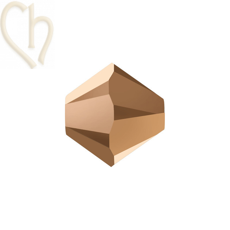 Austrian Crystal 4mm Rose Gold 2X | Boutique Charlotte