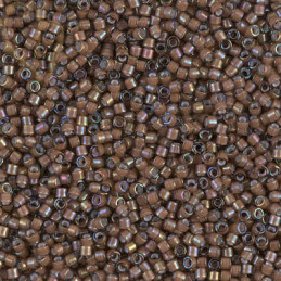 Miyuki Delica 11/0 Beads White Lined Sable Brown - DB1790 | Boutique Charlotte