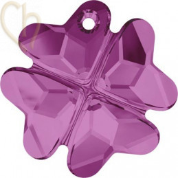Swarovski Clover Pendant 23mm Fuchsia