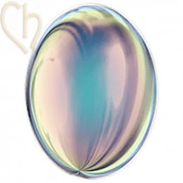 Cabochon Austrian Crystal oval 30*22.7mm Powder Grey AB