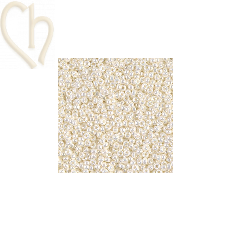 Rocaille 11/0 Miyuki Ivoire Nacré 11-0591 - Boutique Charlotte