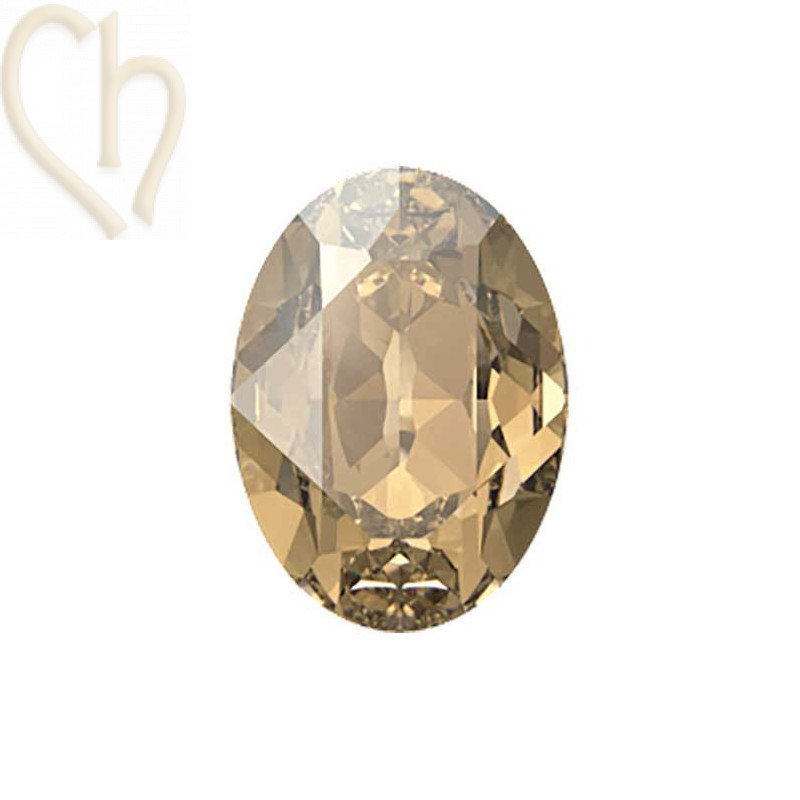 CABOCHON OVAL Austrian Crystal 4120 18x13mm Golden Shadow | Boutique Charlotte