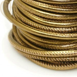 leer rond 4mm Dark Gold