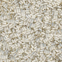 Perles Miyuki Bugle 3mm Gilt Lined Opal – Perles en Verre Japonaises chez Boutique Charlotte