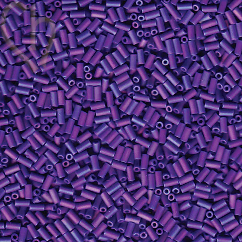 Miyuki Bugle Kralen 3mm Matte Opaque Cobalt AB – Japanse Glaskralen bij Boutique Charlotte