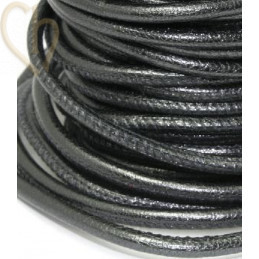 leer rond 4mm Metallic Grey