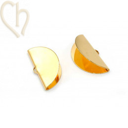 28mm Rhodium Eindklem Tube Slider voor Peyote Armbanden - Boutique Charlotte