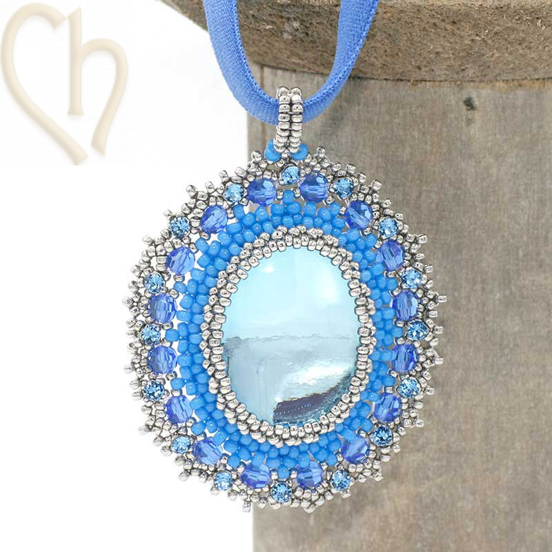 Camille Pendant DIY Kit – Miyuki Beads and Austrian Crystals