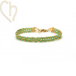 Kit DIY Bijoux “Xenna” : Bracelet Green Gold