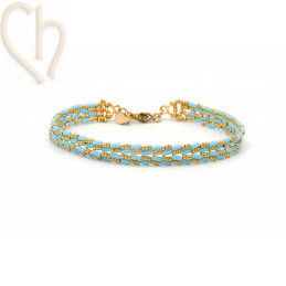 DIY Jewelry Kit “Xenna”: Bracelet Mint Gold