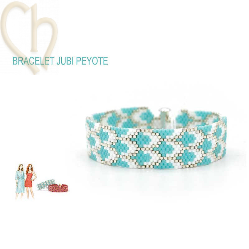 Armband Peyote Jubi Fuchsia Gold | Boutique Charlotte
