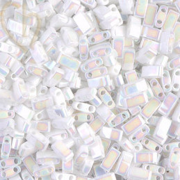 Half Tila Miyuki 5*2mm Pearl White Opaque AB HTL-0471