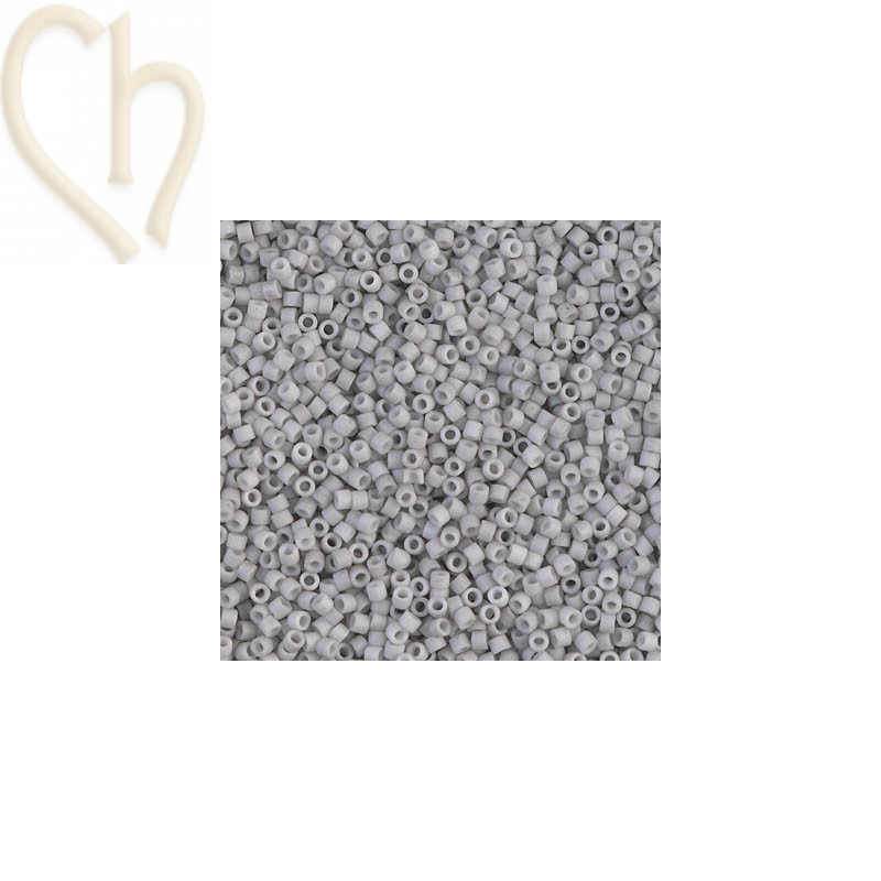 Miyuki Delica 11/0 Beads Opaque matte Light smoke - DB1518 | Boutique Charlotte