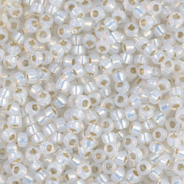 Miyuki Roc 8/0 - Gilt Lined White Opal 8-9551