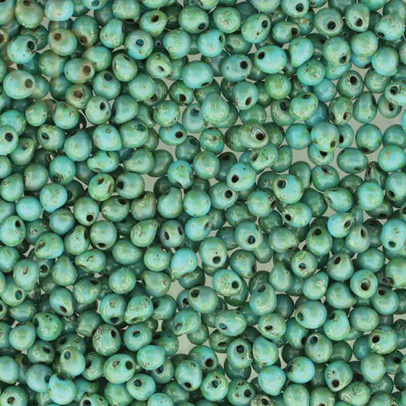 Drop kralen Miyuki 3,4mm - Picasso Seafoam Green Mat DP-94514