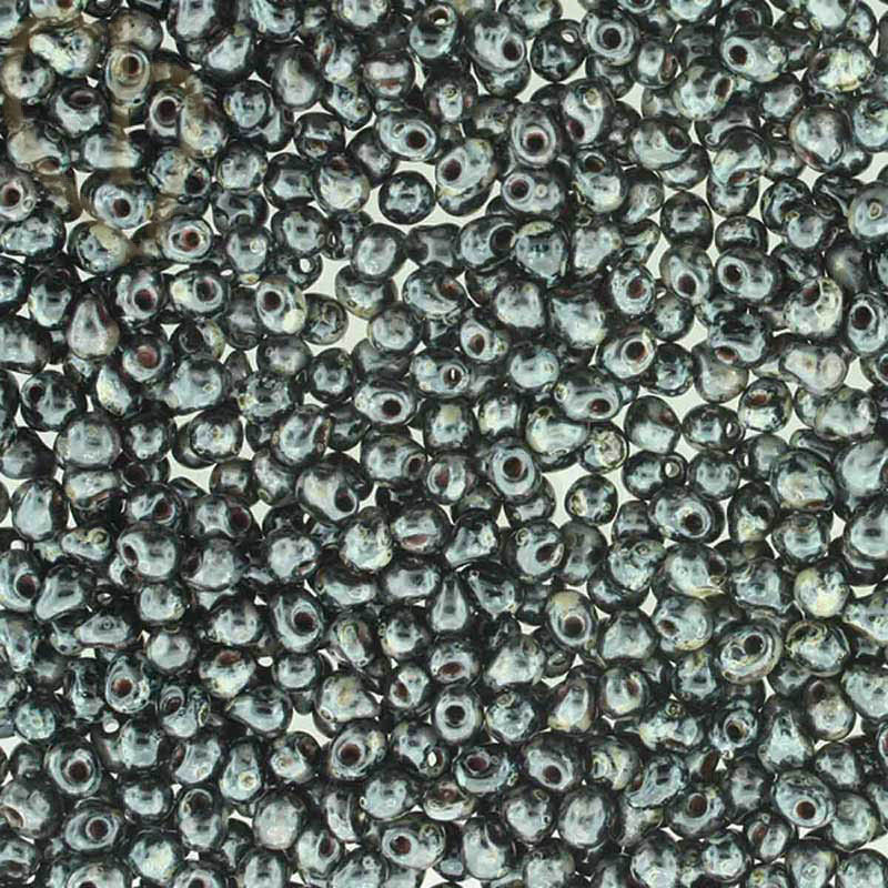 Drop kralen Miyuki 3,4mm - Picasso Smoky Black Mat DP-94511