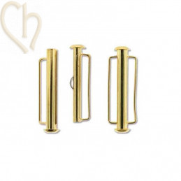 Schuifslot 31,5 mm Gold plated silver plated – Voor Peyote & Geweven Armbanden | Boutique Charlotte