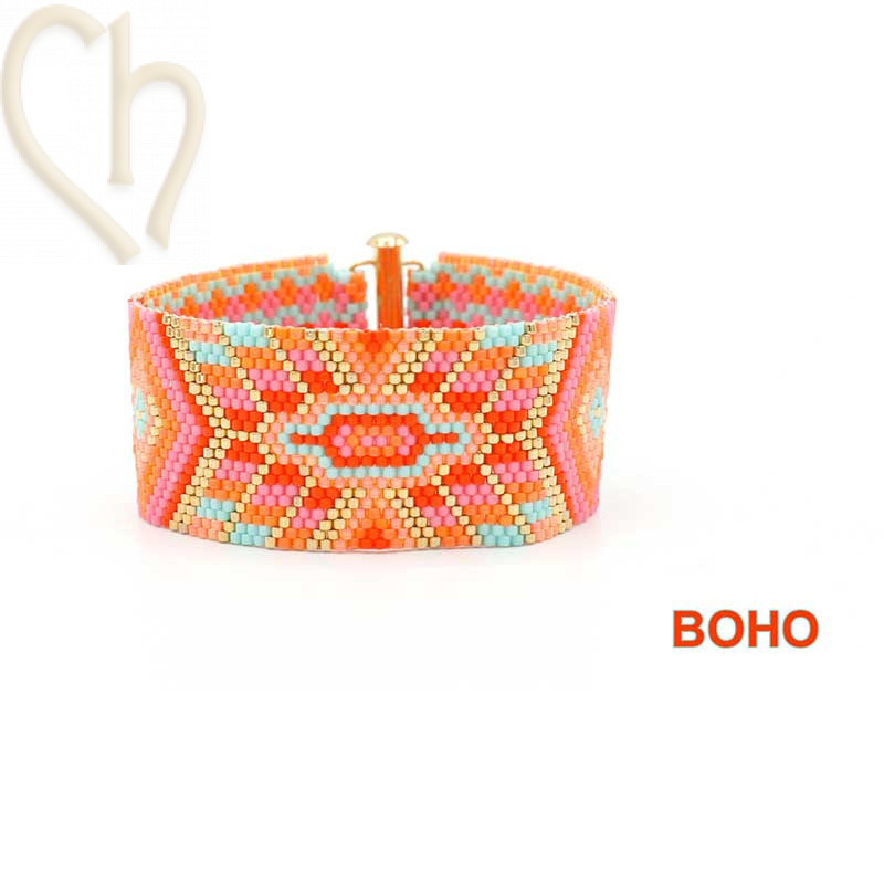 Bracelet Peyote BoHo Orange | Boutique Charlotte